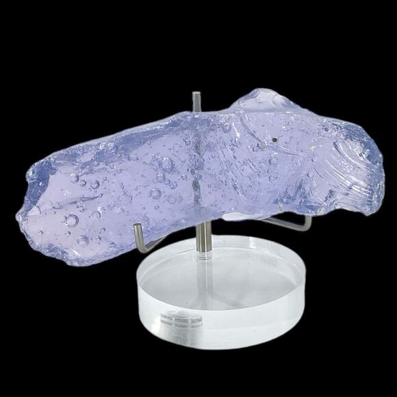 Lavender Art Glass Cullet Glowing Translucent Manganese Slag Glass #4GL165 - Picture 5 of 7